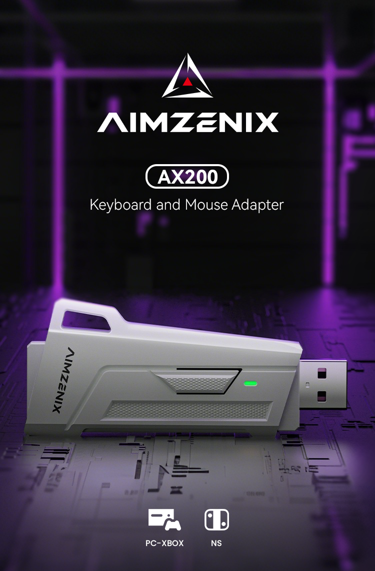 AIMZENIX コンバーター コンバーター PS4 Striker PRO キーボードとマウス コンバーター キーボードとマウスアダプター PC対応 ゲーミングコンバーター  Switch⁄Xbox⁄PS4⁄PS3⁄Xbox One⁄Xbox 360⁄Xbox Series S 接続アダプ日本語版アプ, AX300